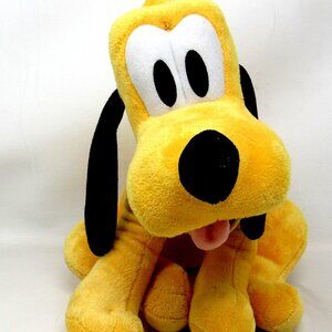 Pluto Plush Disney Store Clean 12" Mickeys Dog Sitting Stuffed Animal
